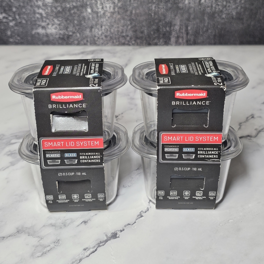 2 NEW Rubbermaid Brilliance food storage sets